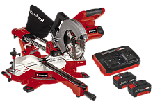 Пила торцовочная аккумуляторная Einhell TE-SM 36/210 Li + 2 x 4,0 Ач & Twincharger Kit